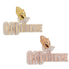 Custom Godfidence Praying Hand Double Layer Baguette Simulated Diamond With Chain