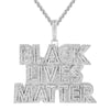 Custom Black Lives Matter Baguette Fully Simulated Diamond With Chain