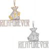Custom Money Bag Rich Forever  Simulated Diamond With Chain