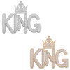 Custom King Crown Letters Simulated Diamond With Chain