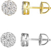 Circle Earrings Simulated Diamond Earrings  Designer 925 Silver