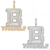 Custom B Yourself Baguette Simulated Diamond With Chain