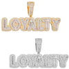 Custom  Loyalty Simulated Diamond  Pendant With Chain