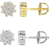 Flower Design Simulated Dimond Earing