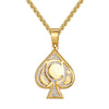 Ace of Spade Fully Simulated Diamond With Chain