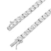 3mm 18"-24" One Row Silver Tennis Necklace Hip Hop Chain