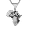 Custom African Cheetah  Simulated Diamond  Pendant With Chain
