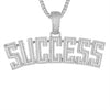 Custom  Success Simulated Diamond  Pendant With Chain