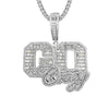Custom  Go Crazy Baguette Simulated Diamond With Chain
