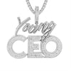 Custom Young CEO Rich Baguette Simulated Diamond With Chain
