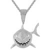 Custom 3D Big Shark Baby Shark Simulated Diamond With Chain