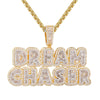 Custom  Dream Chaser  Simulated Diamond  Pendant With Chain