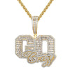 Custom  Go Crazy Baguette Simulated Diamond With Chain