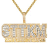 Custom Stack Till They Kill Me Baguette Simulated Diamond With Chain