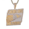 Custom Cash On Delivery Ups Eagle Head Simulated Diamond With Chain