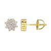 Flower Design Simulated Dimond Earing