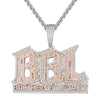 Custom Baguette BBL Brothers By Loyalty Simulated Diamond  Pendant With Chain