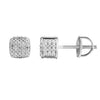 3D Cube Earrings Simulated Diamond Earrings  Designer 925 Silver