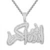 Custom Allah Hu Akbar Arabic Diamond  Pendant With Chain