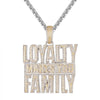 Custom Loyalty Makes You Family Simulated Diamond  Pendant With Chain